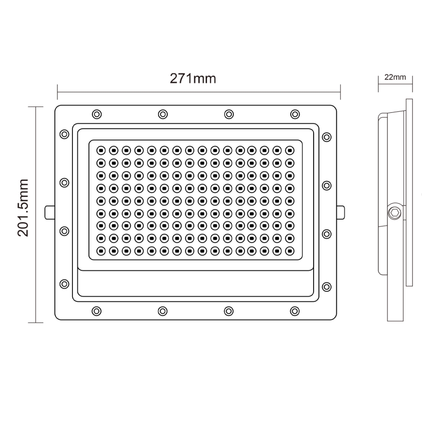 LED-ulkovalonheitin LED/150W/230V 5000K IP65 harmaa