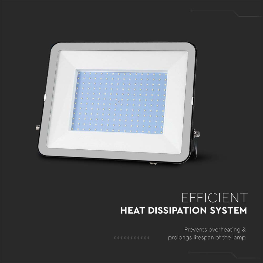 LED-ulkovalonheitin SAMSUNG CHIP LED/200W/230V 4000K IP65 musta