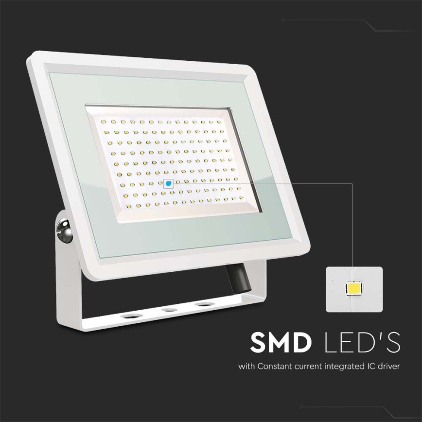 LED-ulkovalonheitin LED/200W/230V 4000K IP65 valkoinen