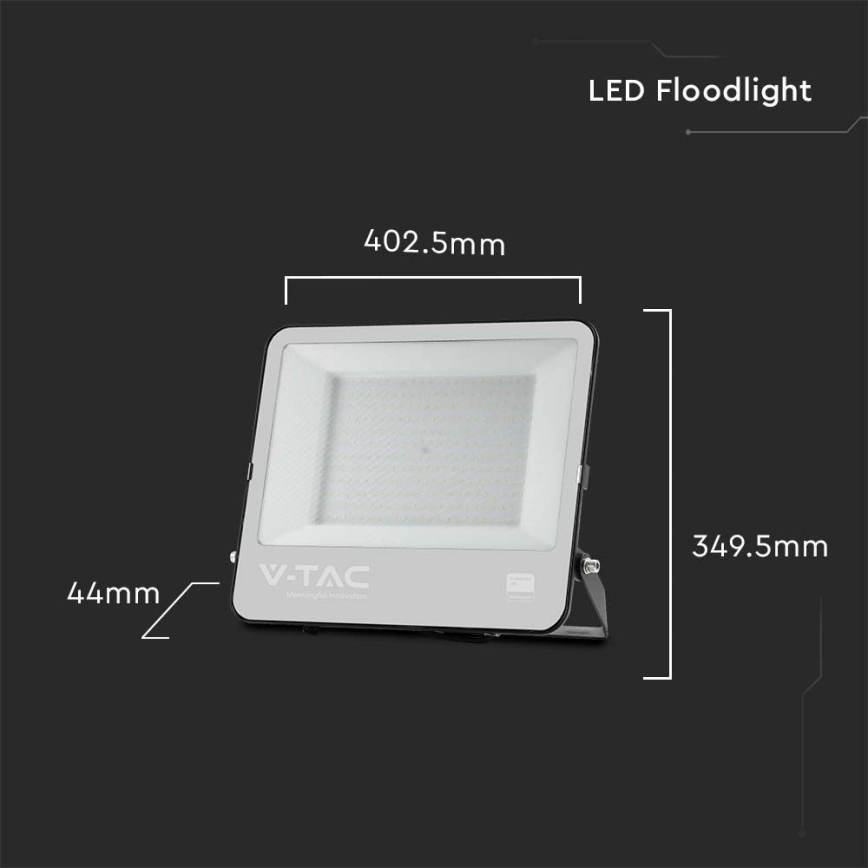 LED-ulkovalonheitin SAMSUNG CHIP LED/200W/230V 6500K IP65 musta