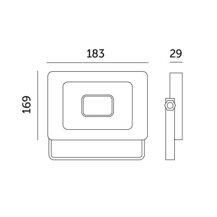 LED-ulkovalonheitin LED/50W/230V 6500K IP65