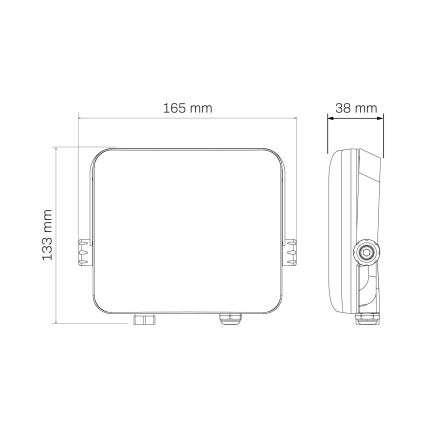 LED-ulkovalonheitin MILKY LED/30W/230V 4000K IP65 musta