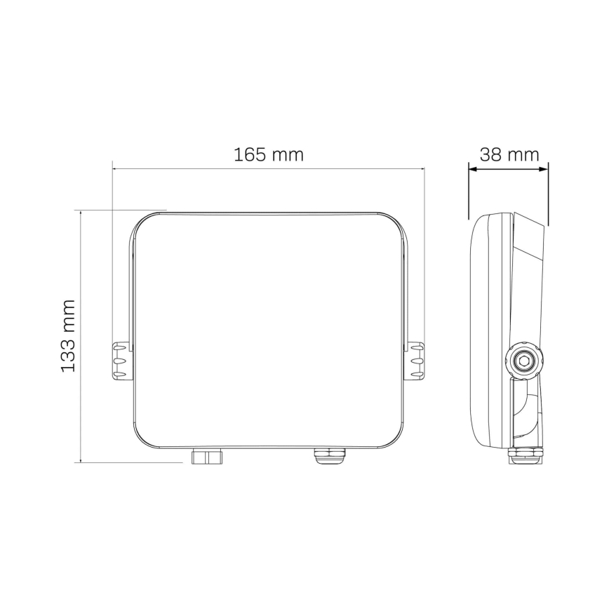 LED-ulkovalonheitin MILKY LED/30W/230V 4000K IP65 musta