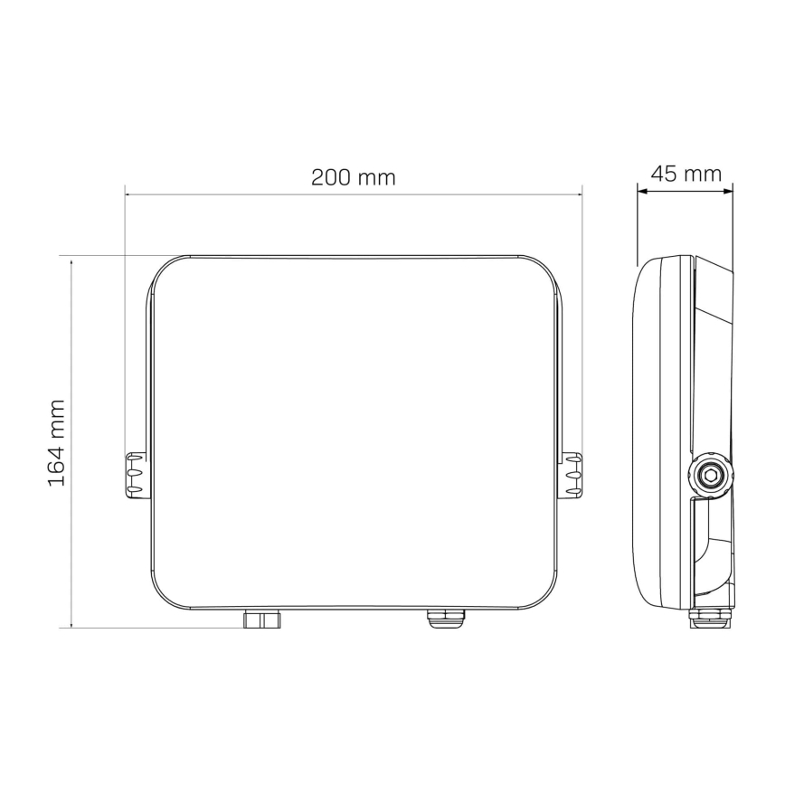 LED-ulkovalonheitin MILKY LED/50W/230V 4000K IP65 musta