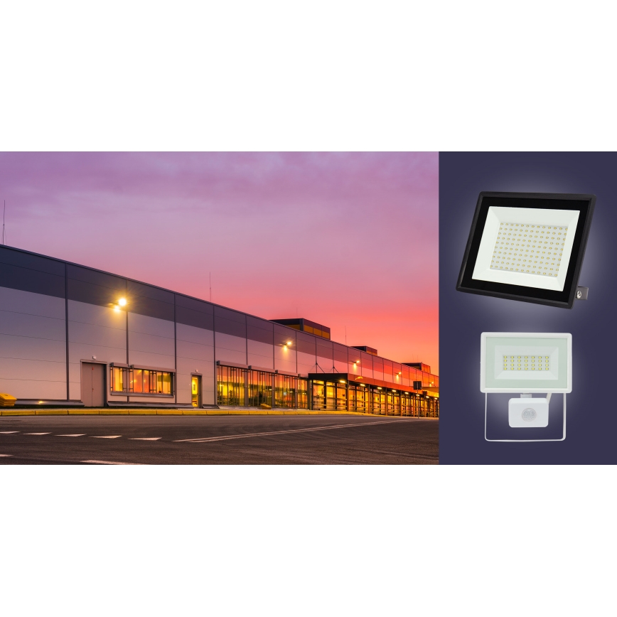 LED-ulkovalonheitin NOCTIS LUX 3 LED/50W/230V 6000K IP65 musta