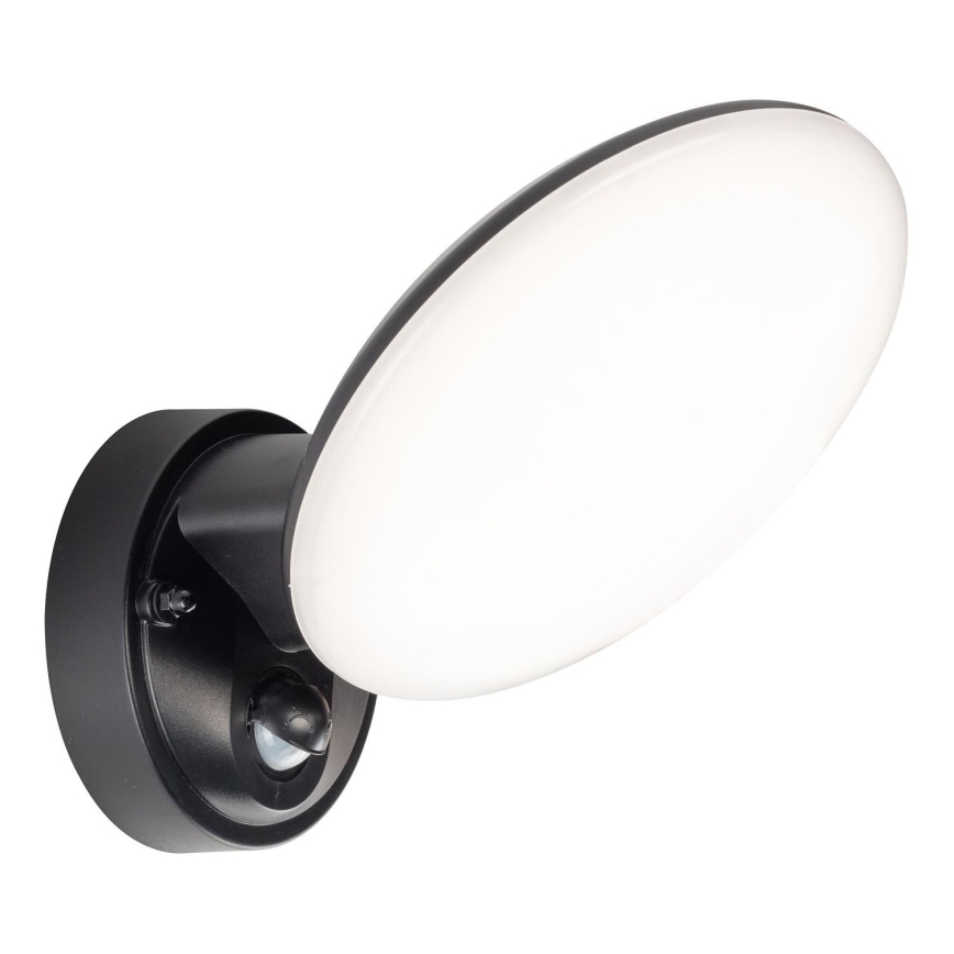 LED-ulko­seinävalaisin liiketunnistimella ja hämäräkytkimellä OLAF LED/10W/230V IP44 musta