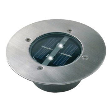 LED Upotettava aurinkokennovalo anturilla LED/0,12W/2xAAA IP67 ruostumaton rengas