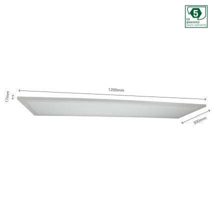 LED Upotettava paneeli ALGINE DUO 2in1 LED/30W/230V 120x30 cm