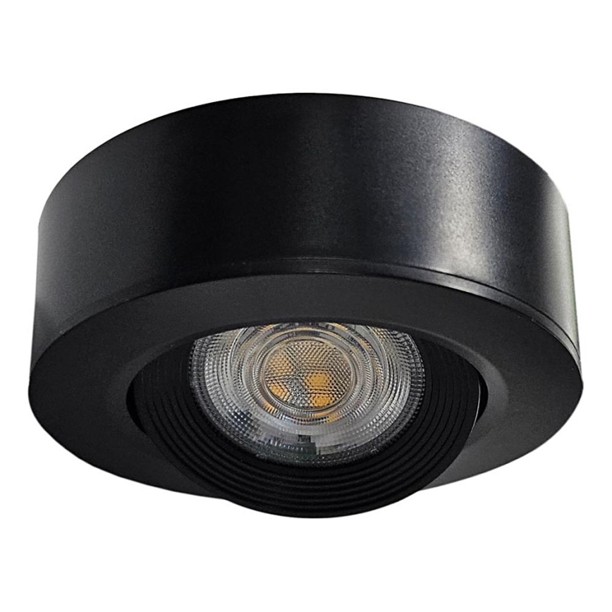 LED Upotettava/pinta-asennettava kohdevalo 2in1 LED/5W/230V 4200K halkaisija 9,3 cm musta
