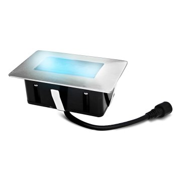 LED upotettava ulkovalo EASY CONNECT LED/2W/230V sininen IP67 suorakulmainen