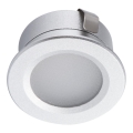 LED upotettava ulkovalo IMBER LED/1W/12V 4000K halkaisija 3 cm 40 lm IP65 hopea
