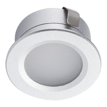 LED upotettava ulkovalo IMBER LED/1W/12V 4000K halkaisija 3 cm 40 lm IP65 hopea