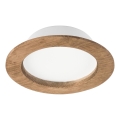 LED Upotettava valaisin WOODY SPOT LED/12,5W/230V 4000K pähkinä Ø 16 cm