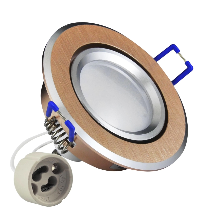 LED upotettava valo AURINKO OLAL 1xGU10/3,5W/230V 3000K halkaisija 8,4 cm kulta