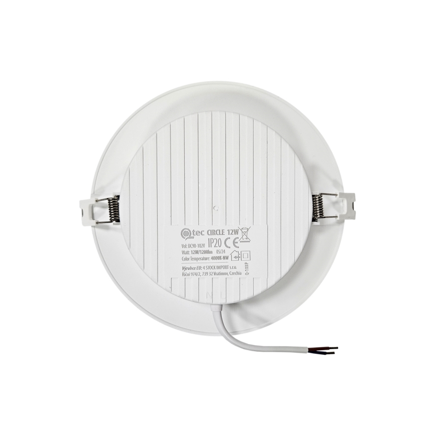 LED upotettava valo CIRCLE LED/12W/230V 4000K halkaisija 17 cm valkoinen