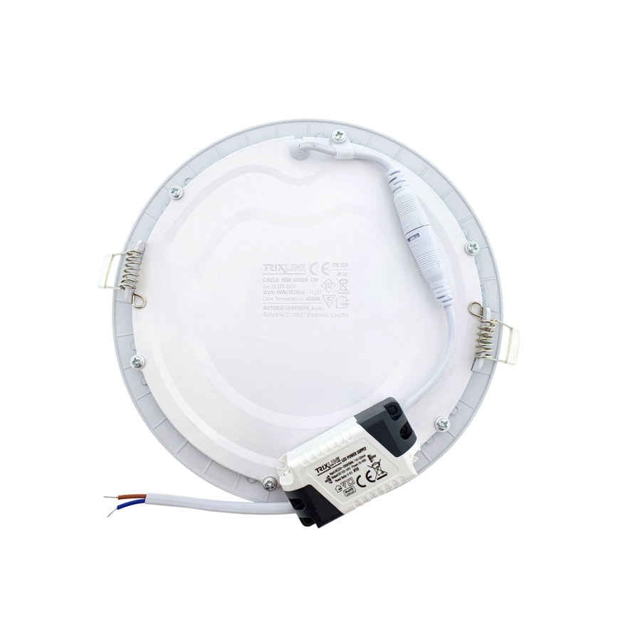 LED upotettava valo CIRCLE LED/15W/230V 6500K halkaisija 18,8 cm valkoinen