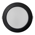 LED upotettava valo CIRCLE LED/18W/230V 4000K halkaisija 22 cm musta