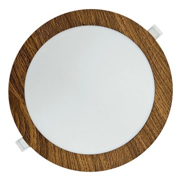 LED upotettava valo CIRCLE LED/18W/230V 4200K halkaisija 22 cm ruskea