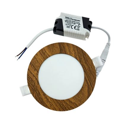 LED upotettava valo CIRCLE LED/6W/230V 4200K halkaisija 11,8 cm ruskea