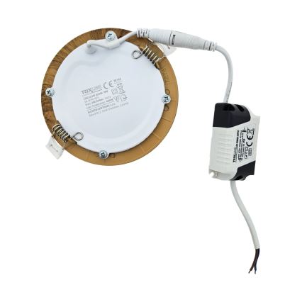 LED upotettava valo CIRCLE LED/6W/230V 4200K halkaisija 11,8 cm ruskea