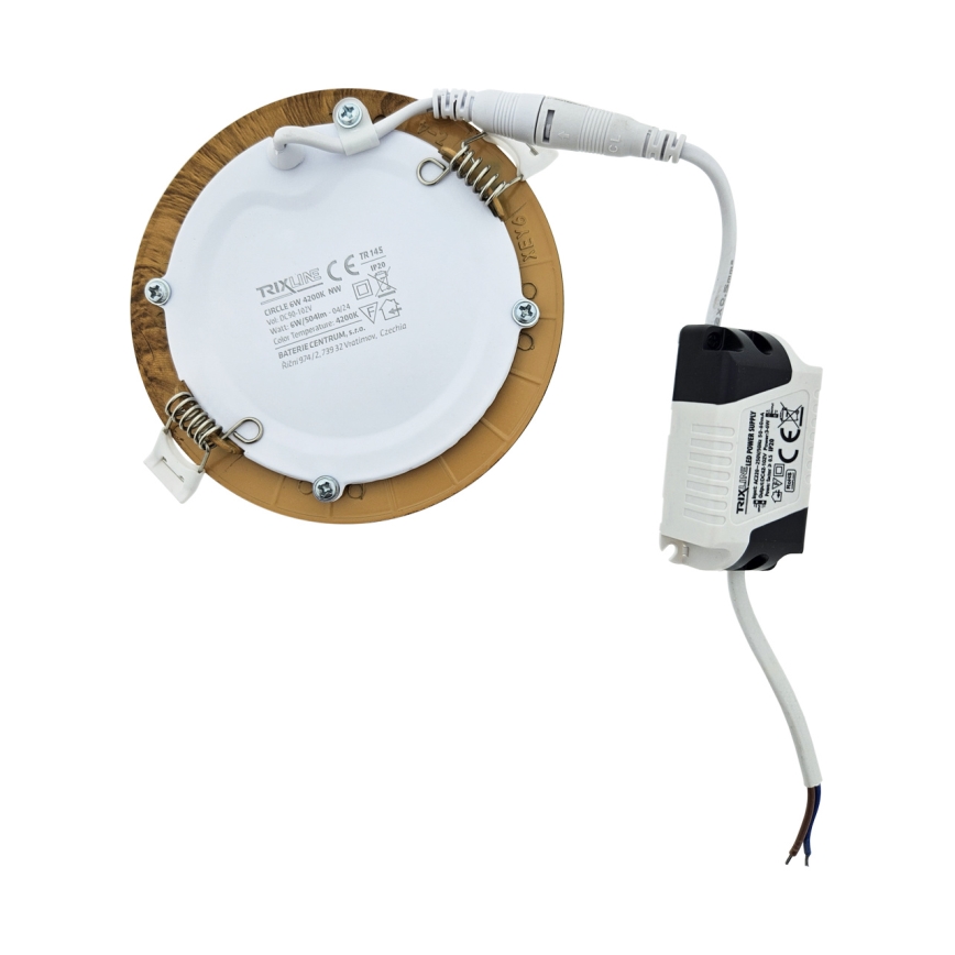 LED upotettava valo CIRCLE LED/6W/230V 4200K halkaisija 11,8 cm ruskea