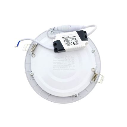 LED upotettava valo CIRCLE LED/9W/230V 6500K halkaisija 14,5 cm valkoinen