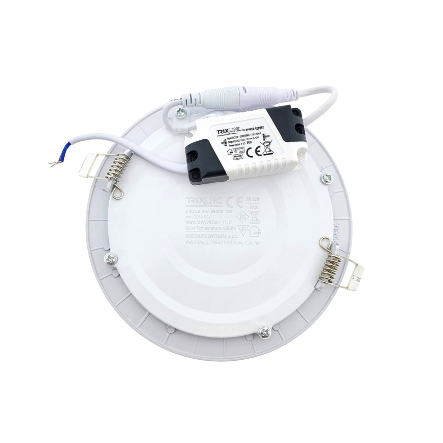 LED upotettava valo CIRCLE LED/9W/230V 6500K halkaisija 14,5 cm valkoinen