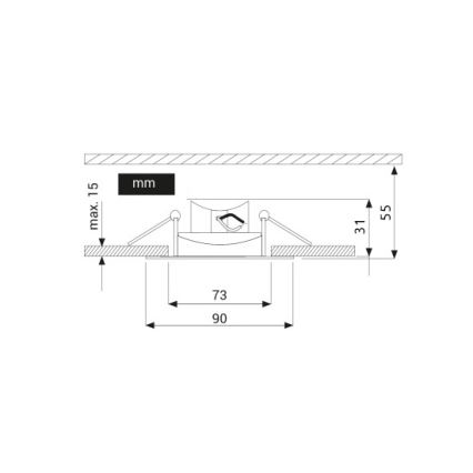 LED upotettava valo EYE LED/5W/230V 3000K