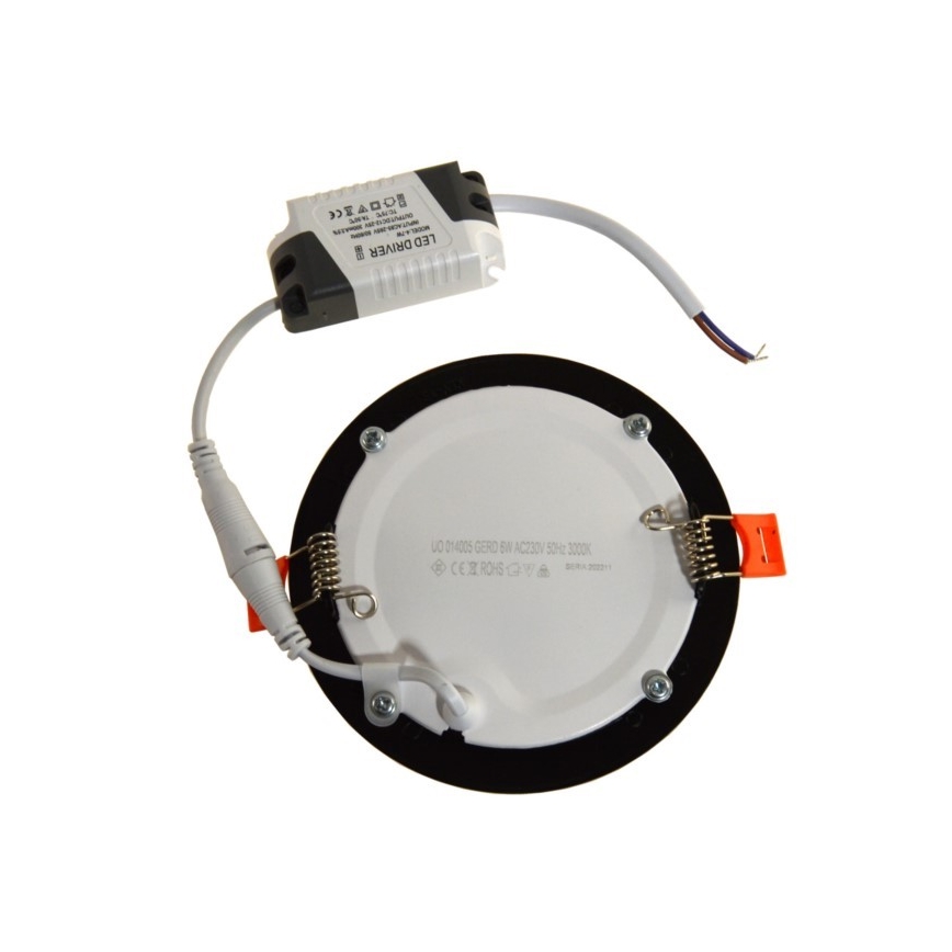 LED upotettava valo GERD LED/6W/230V 4000K musta