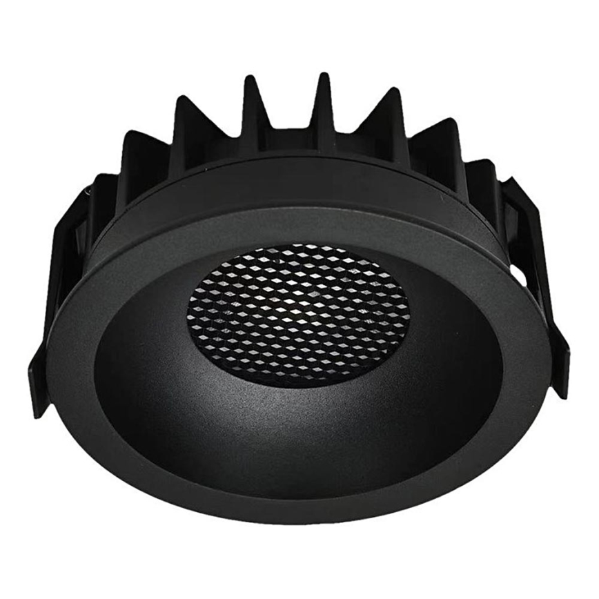 LED upotettava valo LED/12W/230V 3000/4000/6400K ø 8,6 cm musta