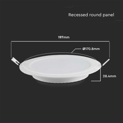 LED upotettava valo LED/12W/230V 4000K