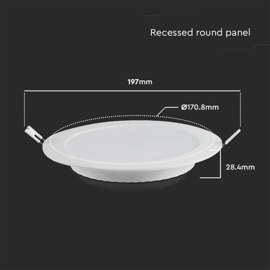 LED upotettava valo LED/12W/230V 4000K