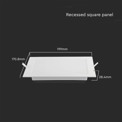 LED upotettava valo LED/12W/230V 6500K