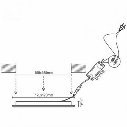 LED upotettava valo LED/12W/230V
