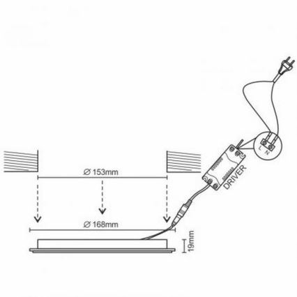 LED upotettava valo LED/12W/230V