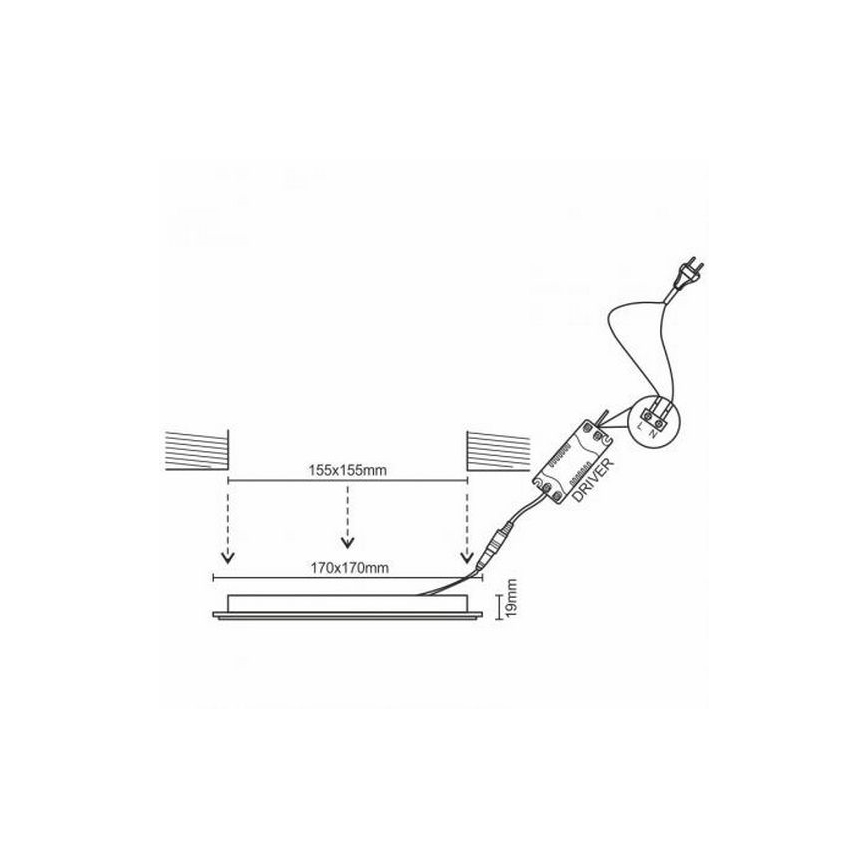 LED upotettava valo LED/12W/230V
