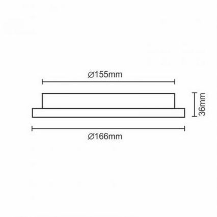 LED upotettava valo LED/12W/230V IP40