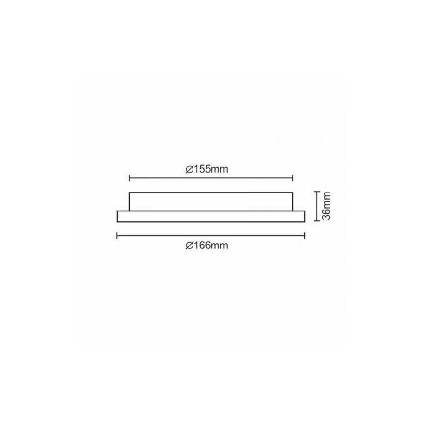 LED upotettava valo LED/12W/230V IP40