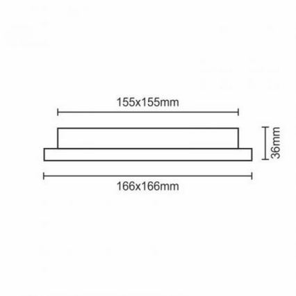LED upotettava valo LED/12W/230V IP40