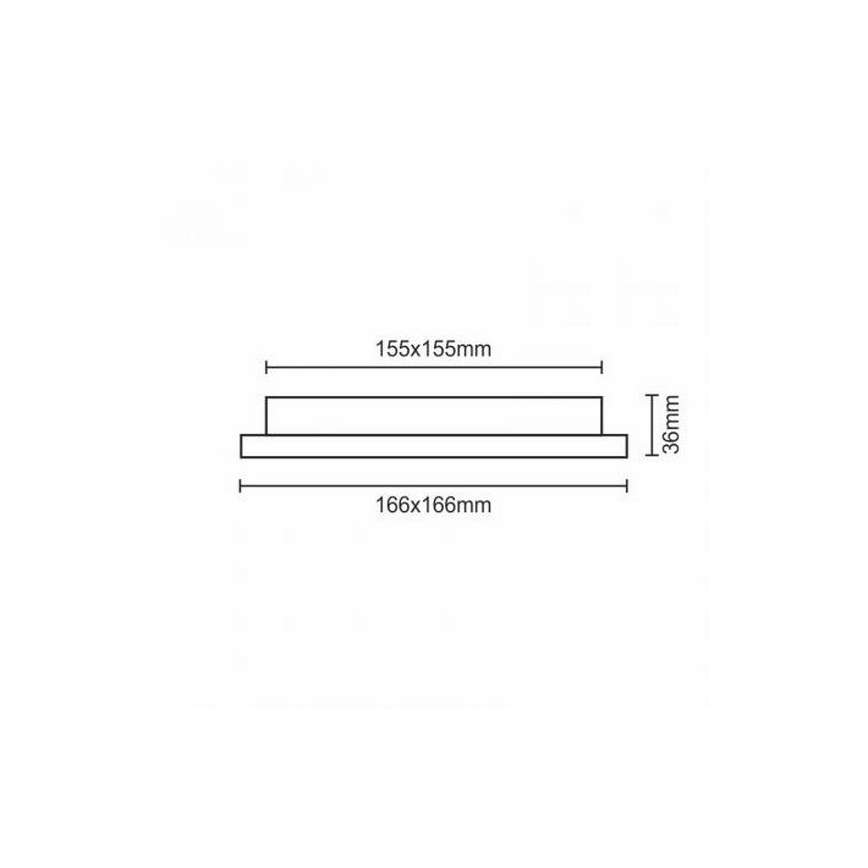 LED upotettava valo LED/12W/230V IP40