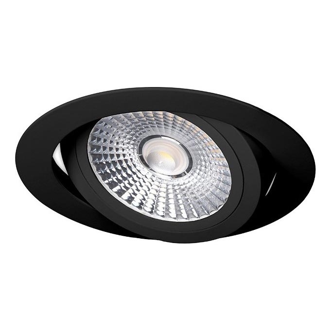 LED upotettava valo LED/18W/230V 3000K halkaisija 11,5 cm musta