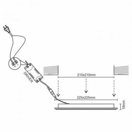 LED upotettava valo LED/18W/230V