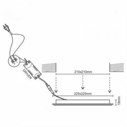 LED upotettava valo LED/18W/230V