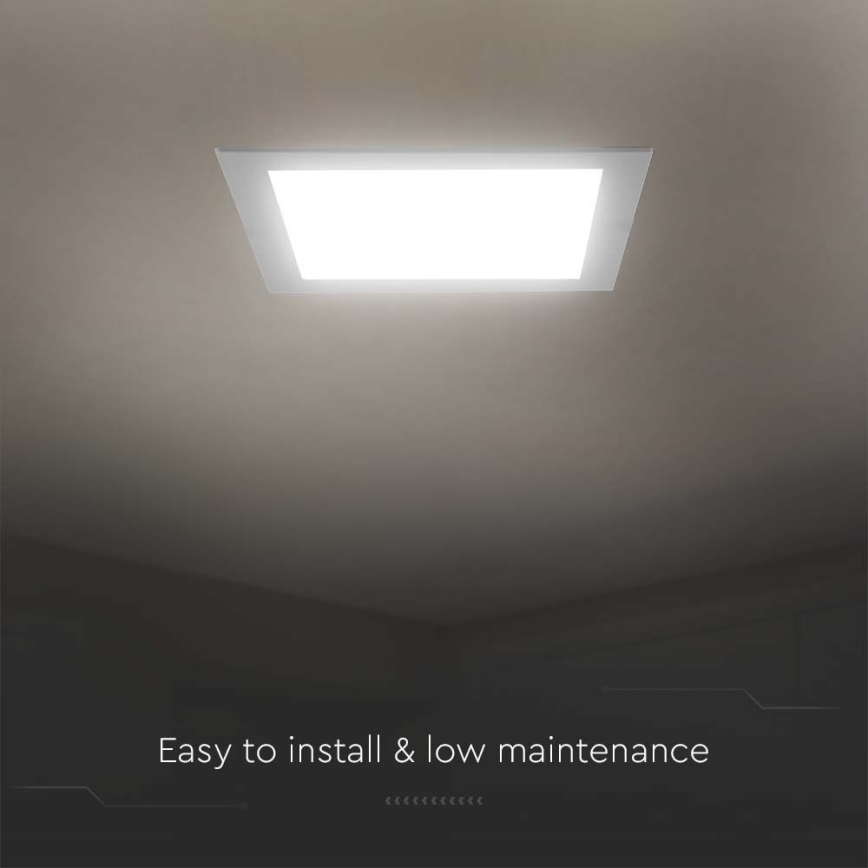 LED upotettava valo LED/24W/230V 29,5x29,5 cm 6500K valkoinen