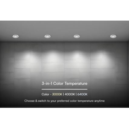 LED upotettava valo LED/24W/230V 3000/4000/6400K ø 13,5 cm valkoinen