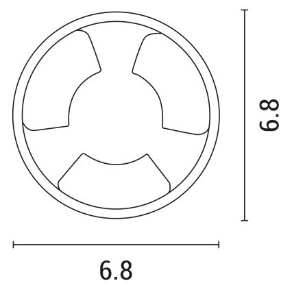 LED upotettava valo LED/3W/12V IP65