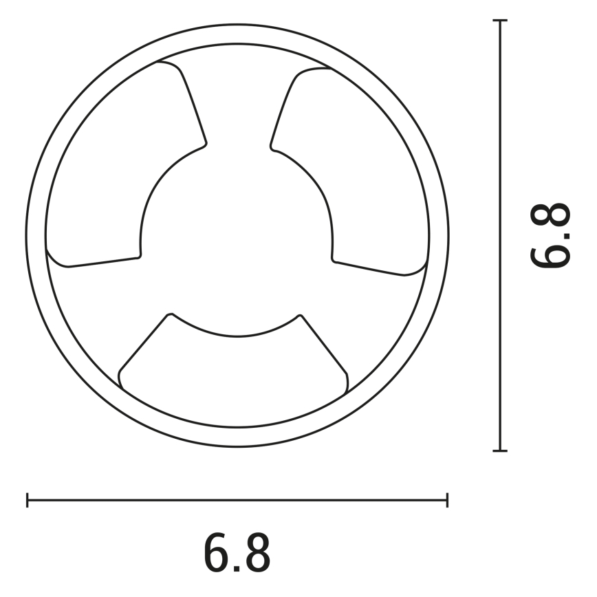 LED upotettava valo LED/3W/12V IP65