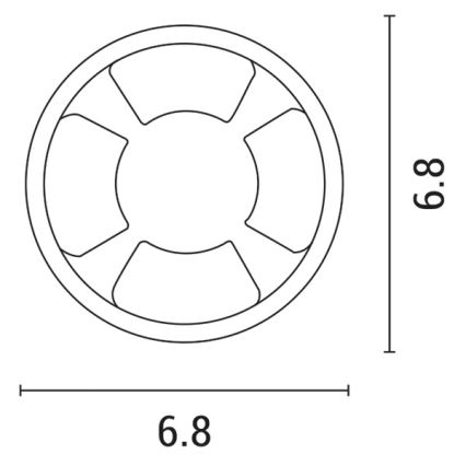 LED upotettava valo LED/3W/12V IP65