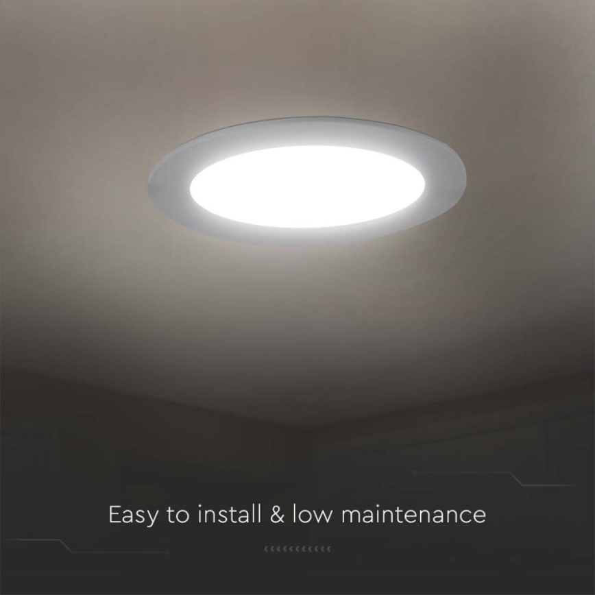 LED upotettava valo LED/3W/230V halkaisija 9,5 cm 4000K valkoinen