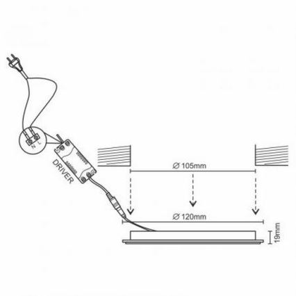 LED upotettava valo LED/6W/230V